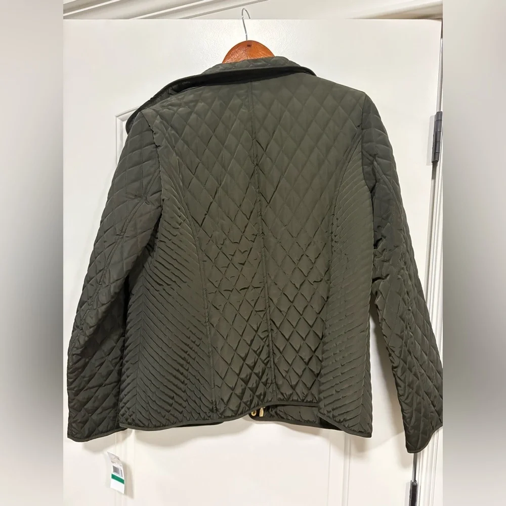 NWT Michael Kors Quilted Dark Green Utility Jacket